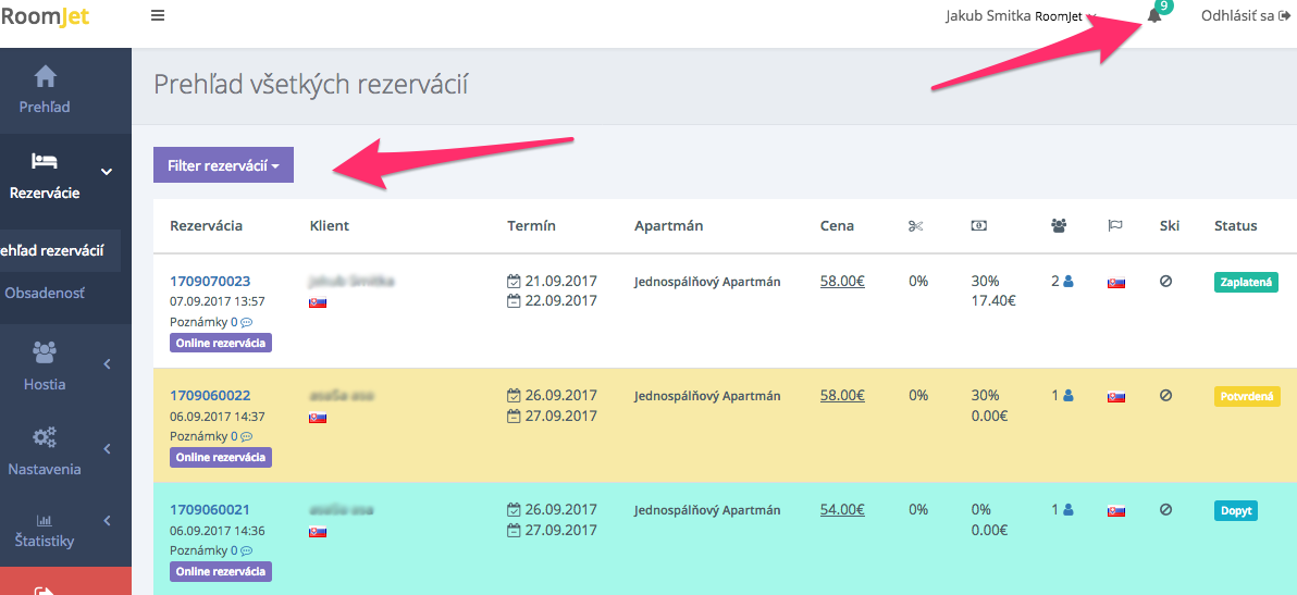 RoomJet booking engine